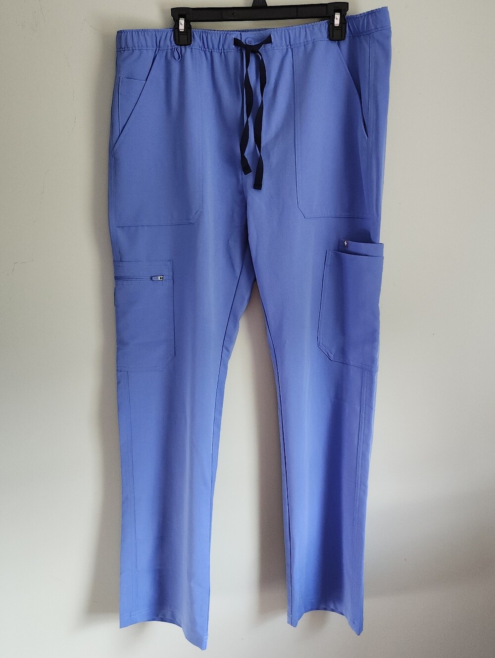 FIGS TM3001 Cairo Button/Zip FLy Cargo Ceil blue Scrub Medical Pant Mens XL EUC